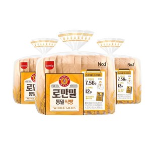 삼립 로만밀통밀식빵, 420g, 3개