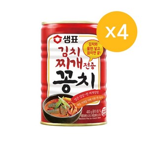 샘표 김치찌개 전용 꽁치 통조림, 400g, 4개