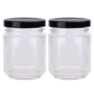 가인글로벌 일자젓갈150 유리병 러그캡 블랙, 2개, 110ml