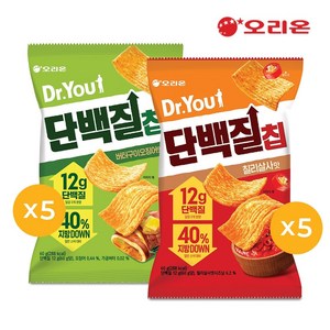 오리온 닥터유 단백질칩(60g) 버터오징어 5개 + 칠리살사맛 5개, 1개, 60g