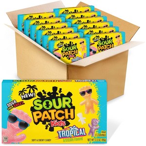 사워패치 키즈 트로피칼 소프트 & 츄이 캔디 12개입x99g SOUR PATCH KIDS Topical Soft & Chewy Candy, 99g, 12개