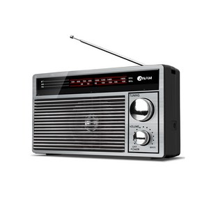 아남 R1 캠핑 레트로 블루투스 라디오 스피커 FM AM 3W BT 5.3 충전식 건전지 겸용, ANAM-R1