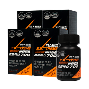 익스트림 비타민B 컴플렉스 700mg X 60정, 4개