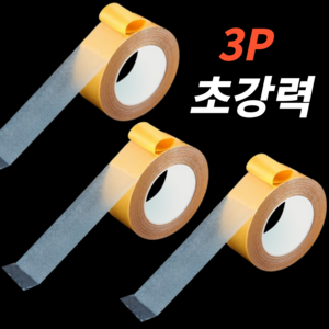 필핏 초강력 양면 테이프 5M 3P, 5cm*5M, 3개, 투명