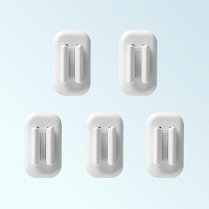 에르고 무타공 욕실 칫솔걸이, 5개, 화이트