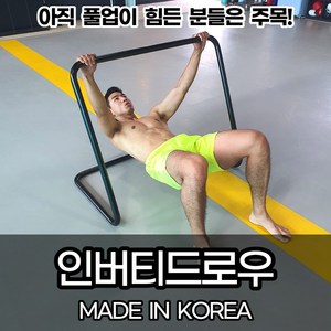 인버티드로우 등운동 기구 프론트레버 풀업 누워서 턱걸이 연습 미니 낮은 가정용 철봉 국내자체제작, [1] 인버티드로우