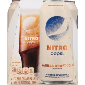 미국 니트로 펩시 드래프트 콜라 바닐라 404ml 4팩 Nito Pepsi, 4개