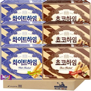 [블루존] 달달한 과자세트 초코하임142g x 3개 + 화이트하임 142g x 3개 세트, 6개, 142g