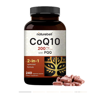 네이처벨 코큐텐 유비퀴논 고흡수 코엔자임Q10 코큐텐 200mg with PQQ 240캡슐, CoQ10 200mg, PQQ 채소 포함, 1개, 240정