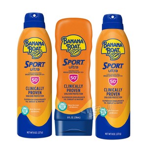 바나나보트 울트라 스포츠 선크림(236ml)+스프레이(227g) 2개 SPF50 BANANA BOAT SPORT ULTRA SUNSCREEN, 1개, 236ml