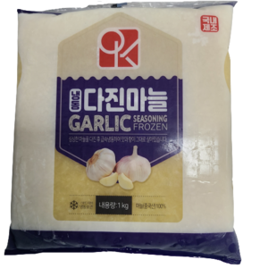 [HACCP 인증] 국내 가공 냉동 다진 마늘 1kg (아이스팩 기본 포함), 10개