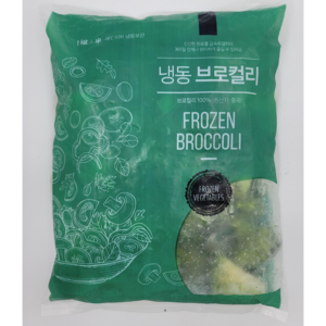 [얌얌마켓] 냉동 브로컬리 1kg (아이스박스 포함), 1개