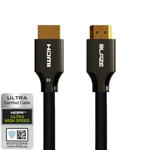 블레이즈 HDMI 2.1 케이블 144Hz 24K 도금 아연합금 H1, 2m, 1개