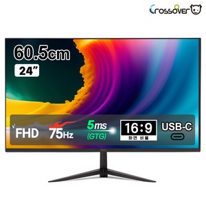 크로스오버 249DCP IPS75 USB-C 아이세이브 무결점 삼성DEX 맥북지원 24인치 모니터, 60.5cm, 249DCP(무결점)