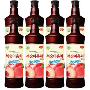 광야식품 복숭아홍차 베이스 아이스티 970ml, 8개