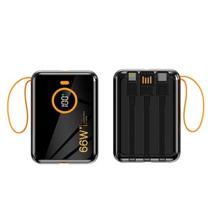 PYHO 66W 고속충전 미니 보조배터리 20000mAh, 블랙