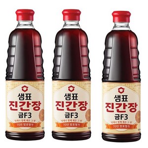 샘표 진간장 금F3, 500ml, 3개