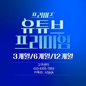 유튜브 프리미엄+유튜브 뮤직 6/12개월, 12    개월, 0