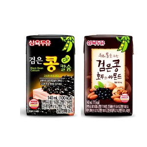 삼육식품 검은콩칼슘 검은콩 호두와아몬드 세트, 1세트, 140ml