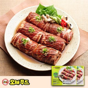 수제 양념 돼지갈비 맛 쑥잎왕구이 1.2kg * 2팩 (8대 8인분), 2개