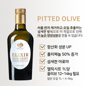 엘릭시르 데스피놀라다 엑스트라버진 올리브오일 (pitted olive), 1개, 500ml