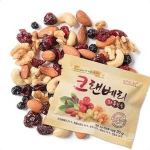 아몬드 크랜베리 30봉 형 견과 하루건강견과, 20g, 30개