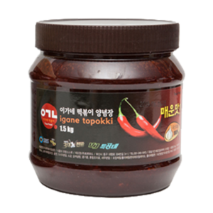 이가네 떡볶이 블랙라벨 만능 양념장 1.5kg (매운맛), 1개