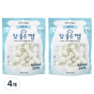 헬로도기 강아지 참좋은껌 실타래 S 18p, 우유맛, 135g, 4개