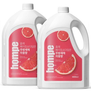 홈페 베이킹소다 담은 주방세제 자몽향, 4L, 2개