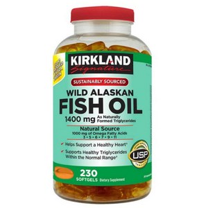 커클랜드 와일드 알라스칸 피쉬오일 1400mg 230소프트젤, 230정, 1개