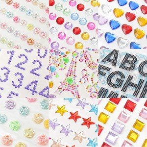 접착 큐빅(cubic)스티커 핸드폰꾸미기스티커, • 01-04 접착큐빅 (원형), 03 접착큐빅 원형 5mm 혼합