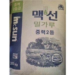 맥선 밀가루 중력2등 20kg 동아원 대용량 업소용, 1개