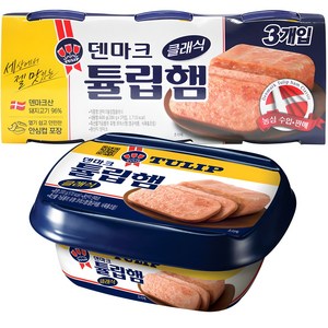 튤립푸드 클래식 햄 통조림, 200g, 3개