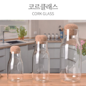 코르크마개유리병 밀폐병 150ml, 코르크마개유리병 300ml, 1개