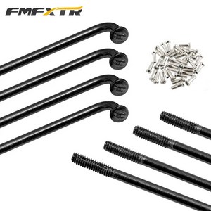 FMFXTR 스테인레스 스포크 바퀴살 14g 니플 포함 J밴드 타입, 블랙 니플 포함 Bicycle spokes, 1개