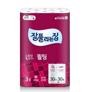 잘풀리는 집 퀄팅 롤화장지, 30m, 30개입, 1개