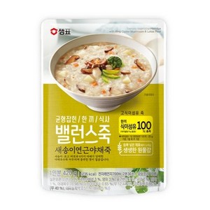 샘표 밸런스죽 새송이 연근 야채죽, 420g, 4개