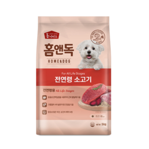 와와펫 대한사료 홈앤독 올라이프 플러스 전연령소고기 5kg 리뉴얼, 1개, 소