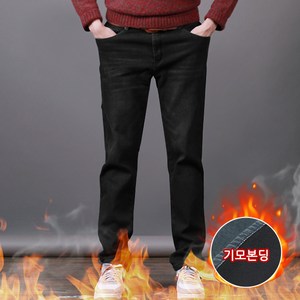 스댕클럽 남성용 겨울 기모 본딩 슬림핏 스판 청바지 SBJ0210