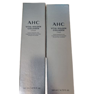 AHC 바이탈 골든 콜라겐 토너 140mL + 로션 140mL, 1세트