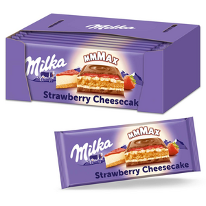 Milka 밀카 스트로베리 치즈케이크 초콜릿 바 300g 12개