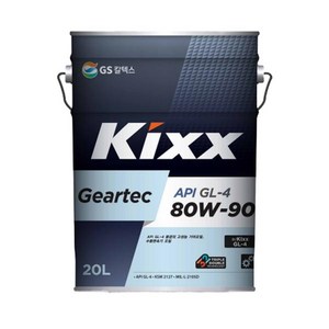 kixx GL-4 80w90 기어오일 20L 미션오일, 1개, KIXX GL-4 80w90 20L