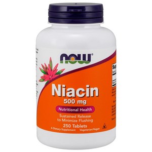 나우푸드 니아신 500mg 타블렛 비건, 250정, 1개