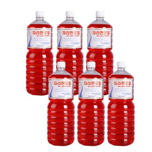 파라핀오일 캔들용 램프용 호야등 리필 무향 1.8L 빨강 6개, 빨강 1.8L X 6입