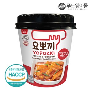 요뽀끼 매콤달콤 떡볶이 용기, 140g, 1개