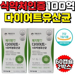 BNR17유산균 체지방컷 100억 다이어트 유산균 비에날씬 비에날17 트루어스 식약청 식약처 인증, 1개, 120정