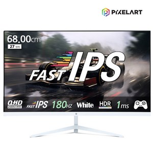 픽셀아트 PIXELART PAQ2718W 화이트 무결점 QHD 180Hz FastIPS 게이밍 모니터, 68cm