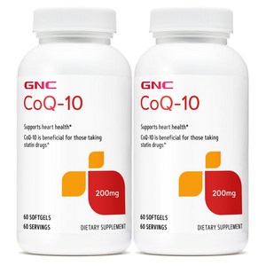 GNC CoQ-10 200mg 소프트젤, 60개입, 2개, 60정