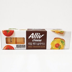 [코스트코]동원 ALLIV 리얼 체다치즈 슬라이스 REAL CHEDDAR CHEESE 종이박스에 아이스팩 포장, 18g, 125개