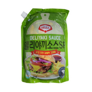 원픽푸드 롯데 데리야끼소스2kgX6개 델리야끼소스 스파우트 파우치 업소용 대용량, 2kg, 6개